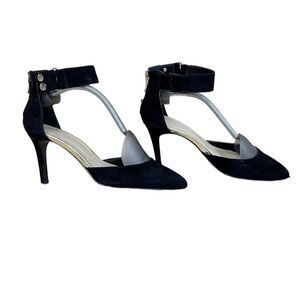 BCBGeneration Women's Size 8 Black Suede Ankle Strap Stiletto Heels